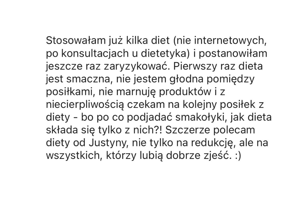 jadłospis Sukces na diecie