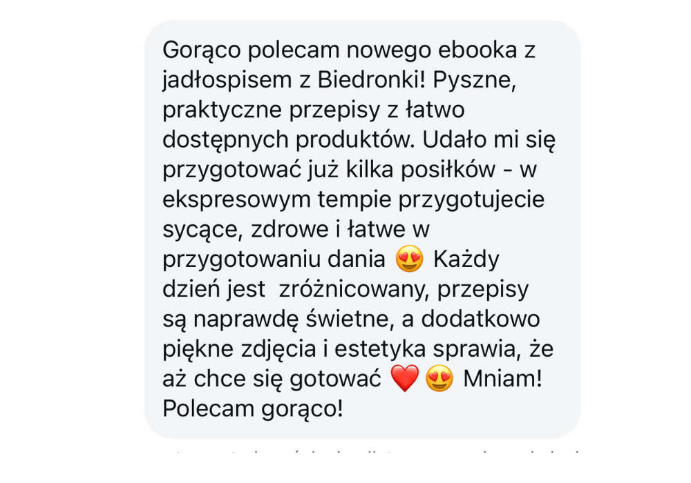 jadłospis Sukces na diecie