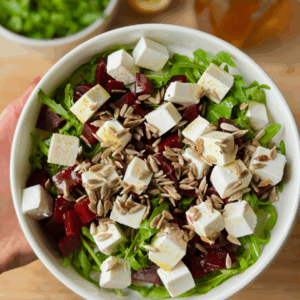 Sałatka z pieczonym burakiem i serem feta